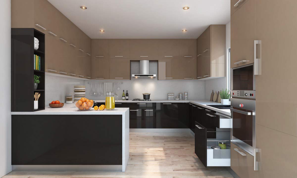 premium modular kitchen in pvc laminates in gurgaon delhi